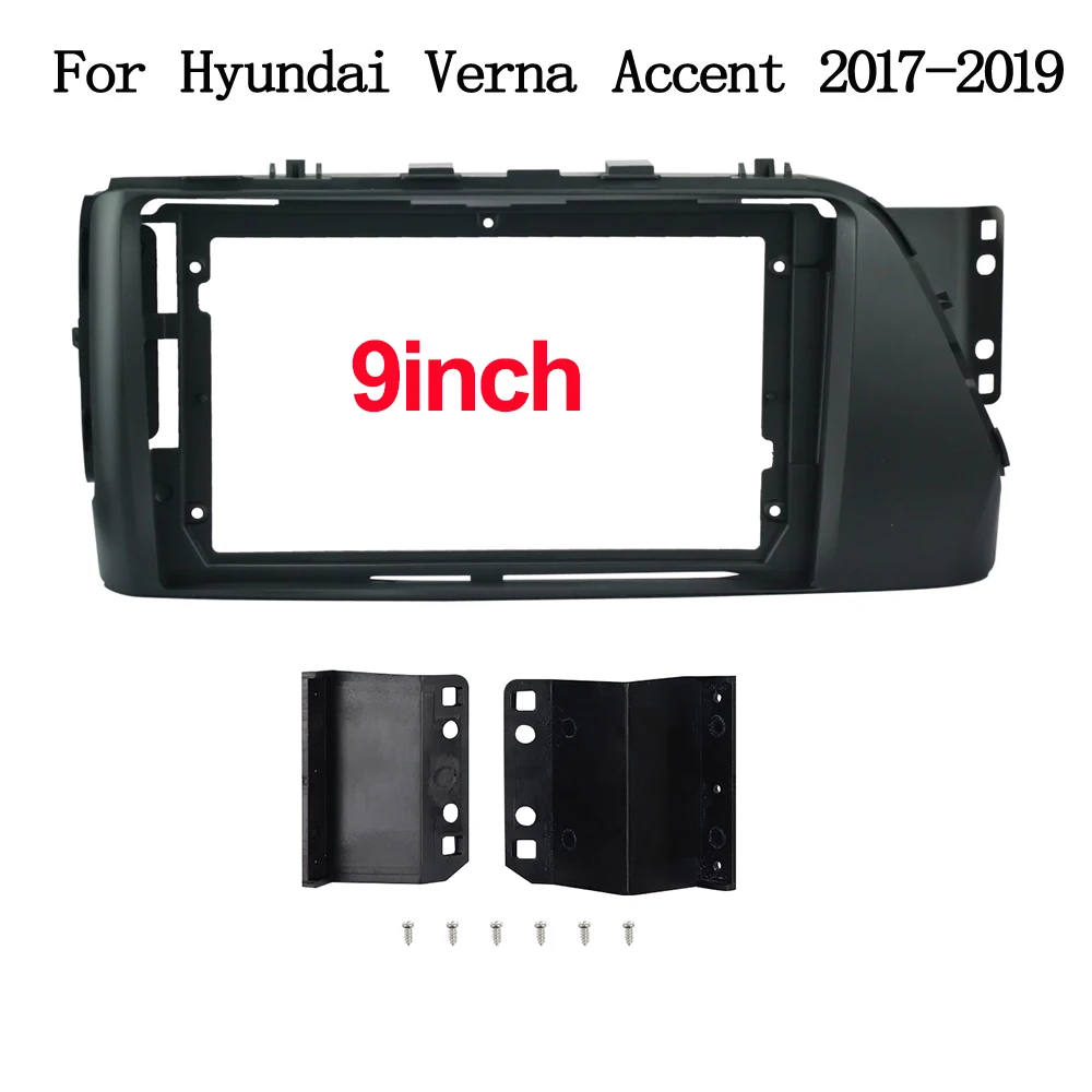 

9-дюймовый 2 din Автомобильный GPS-навигатор, стерео для Hyundai Verna Accent 2017-2020, радиоприемник, панель, рамка, головное устройство, экран