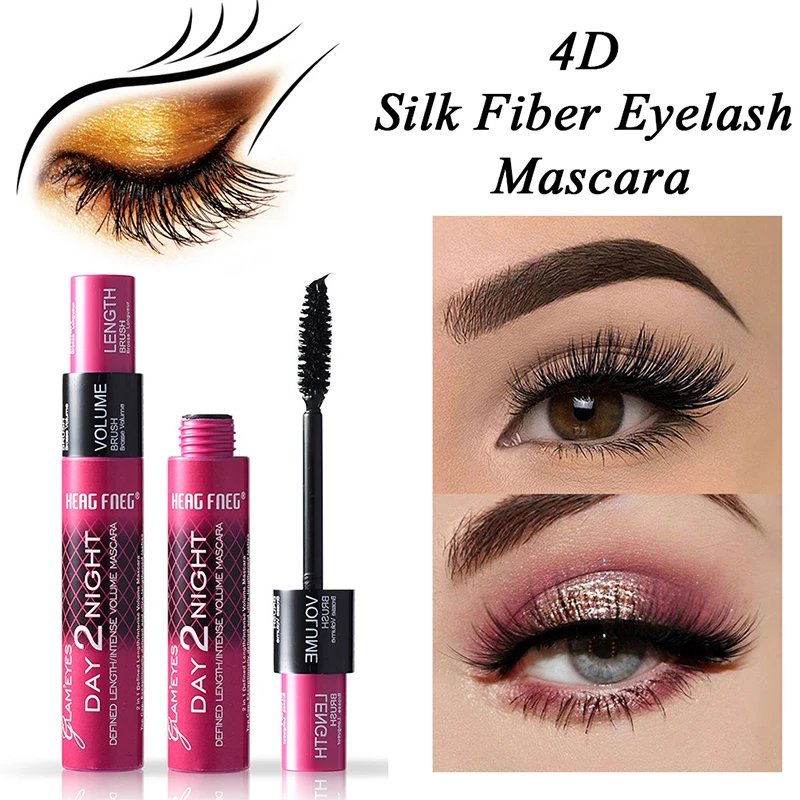 

HEALLOR 4D Long Lasting Eyelashe Mascara Eyelashes Extension Silk Fiber Waterproof Volume Makeup Thick Curling Quick Dry Mascara