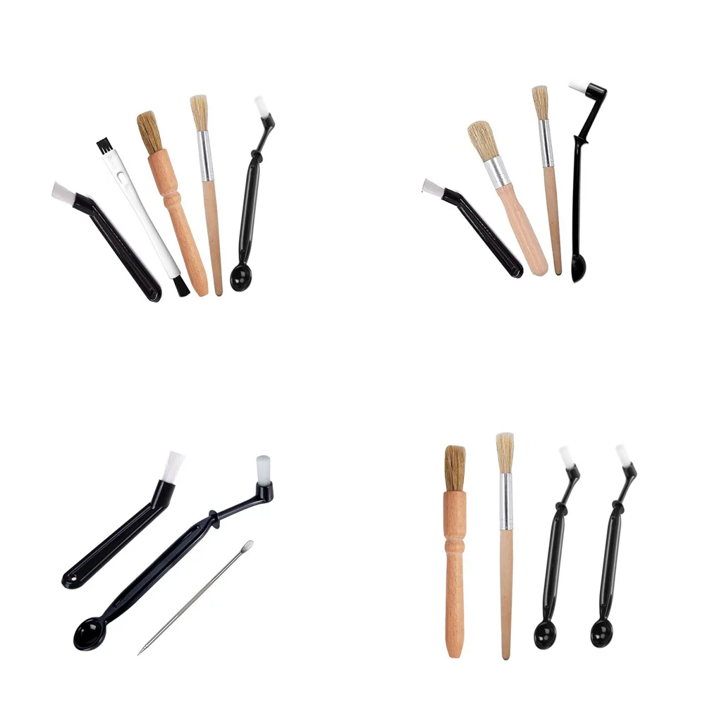 

Coffee Grinding Machine Brush Grinder Brushes Stains Cleaning Tool with Long Handle Washing Hotel Type A 5 Pcs Set