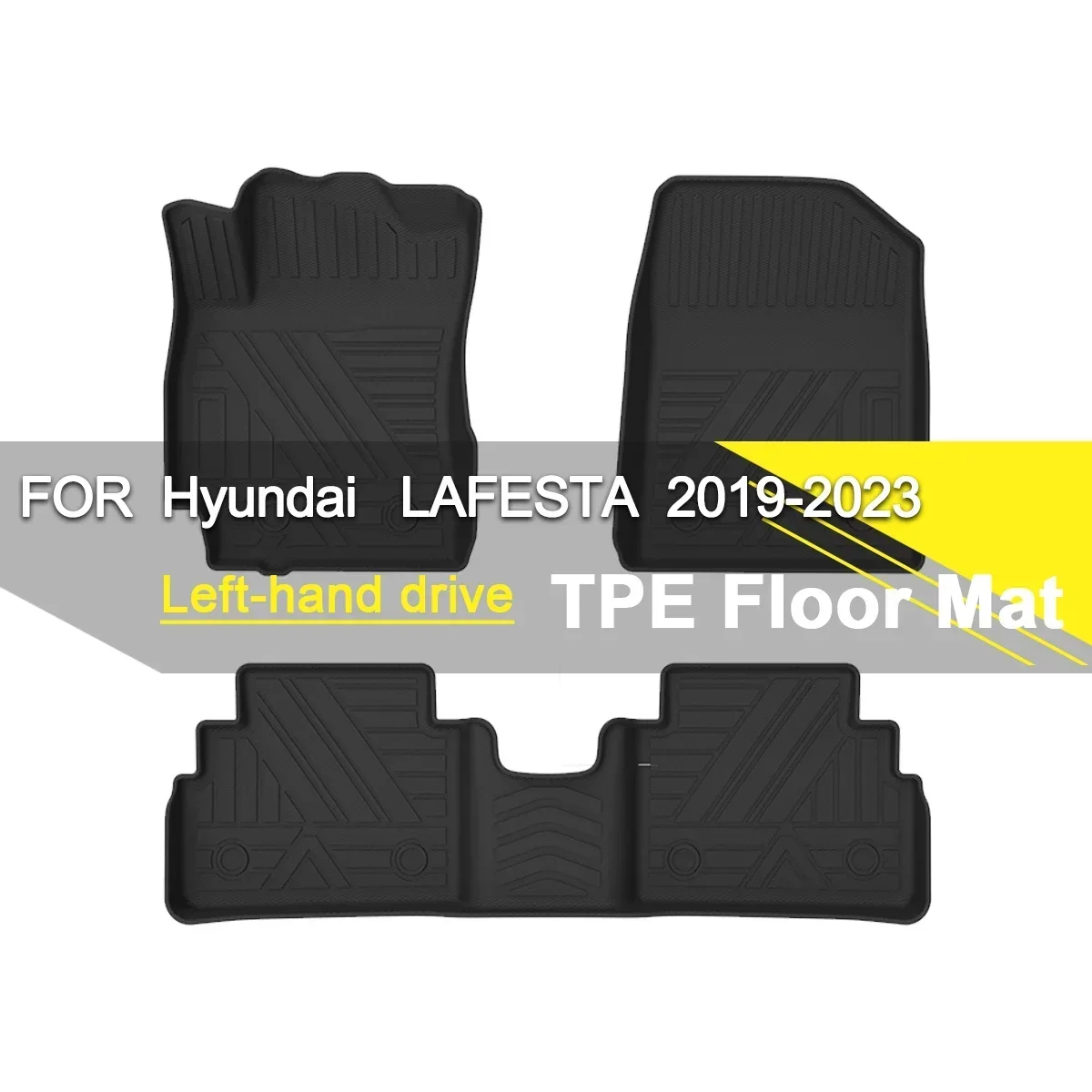 

Для Hyundai Lafesta 2019-2023 Автомобильный напольный коврик из ТПЭ, резиновый, водонепроницаемый, нескользящий, полностью окруженный, ремонт с левым рулем