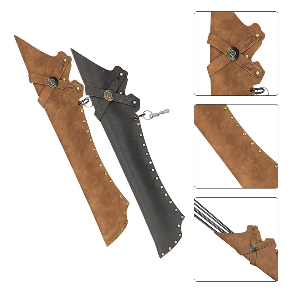 

Outdoor Quiver Recurve Bow Can Be Hung On The Waist PU Bow And Arrow Archery Camping Hunting Equipments Accessories