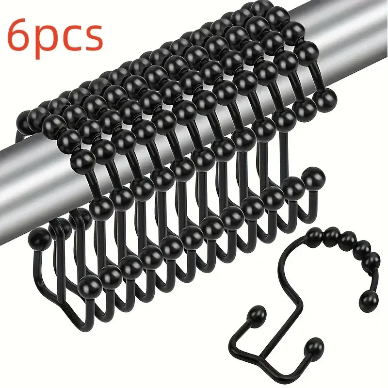 

Нержавеющий металлический крючок для душевой занавески, Железный двойной крючок для душевой занавески, крючок для занавески, фурнитура для ванной комнаты, аксессуары