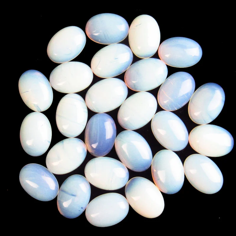 

Free Shipping Best Quality 5Pcs 18x13x6mm Opal Opalite Oval Cab Cabochon For Jewelry making Necklaces Earrings Gems DIY