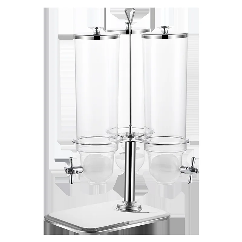 

Rotary fruit juice tripod cereal machine 3L single-head hotel buffet soy sauce dispenser candy milk dispenser