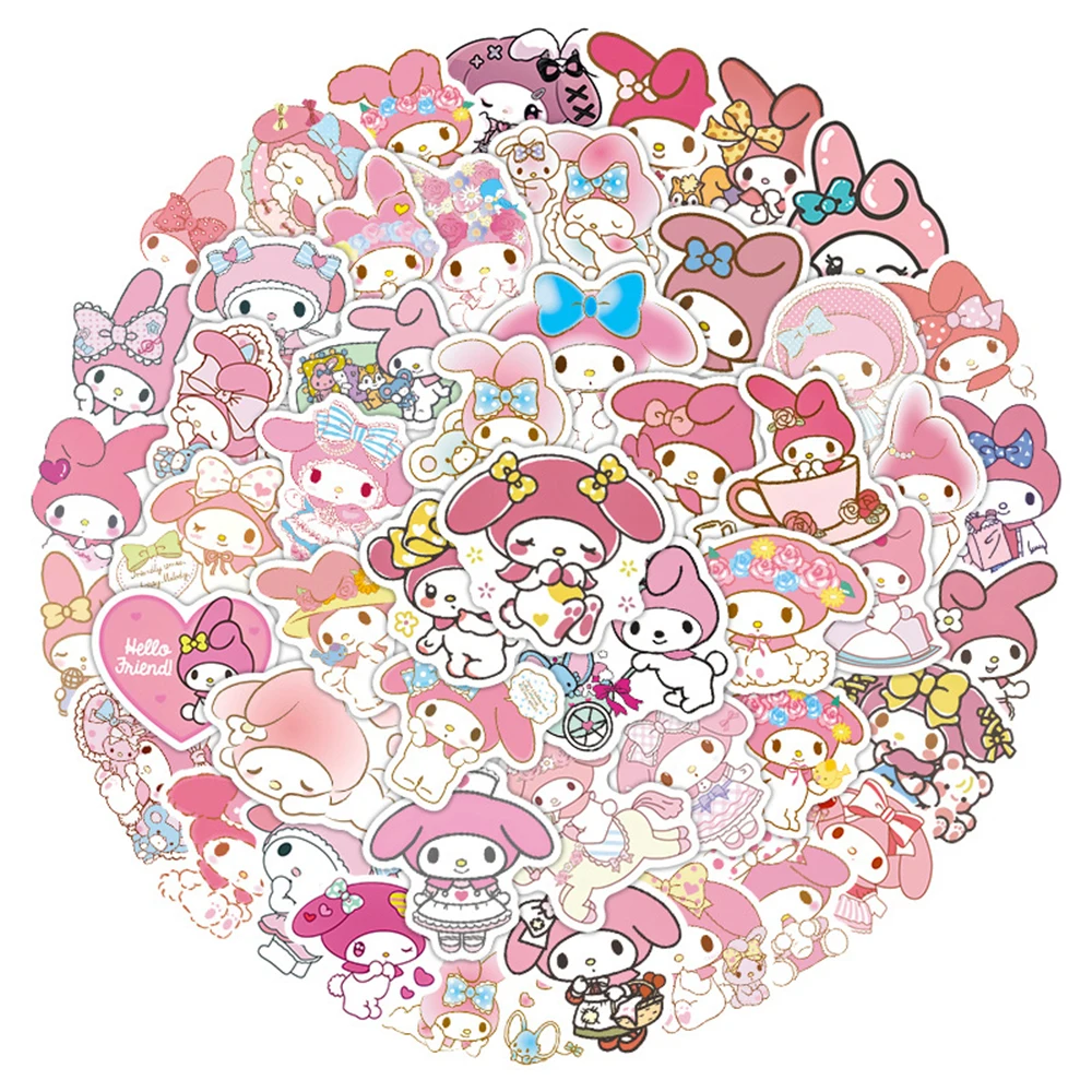 

10/30/50PCS Cute My Melody Anime Stickers Decals Kids Toy DIY Diary Suitcase Scrapbook Phone Laptop Bike Cartoon Sticker Kid Toy