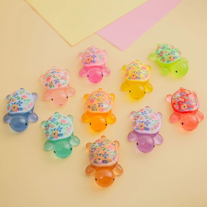 Многоцветная Светящаяся Фигурка Черепахи Ночник Полимерный Аксессуар Из Смолы