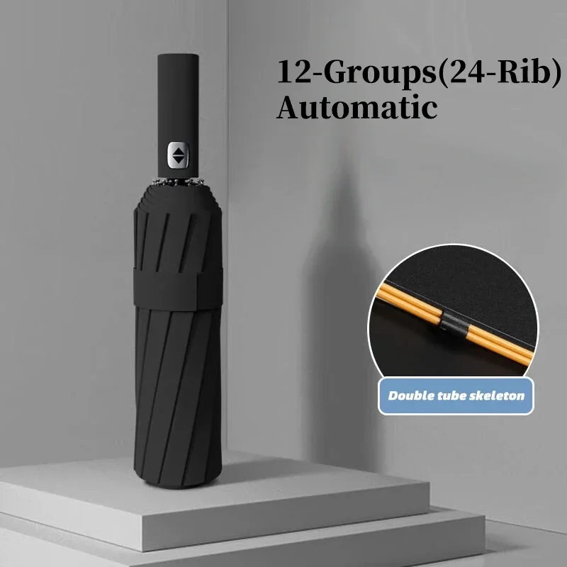 Goture зонт с открытием в один клик, защита от дождя, складной автоматический зонт, 24 стержня, УФ-ветрозащитный, водонепроницаемый, солнцезащитный, уличный инструмент