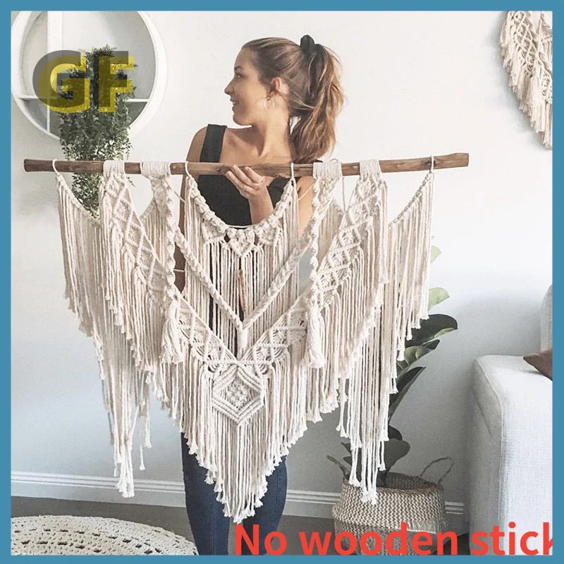 Богемный гобелен ручной работы скандинавское украшение большой настенный с