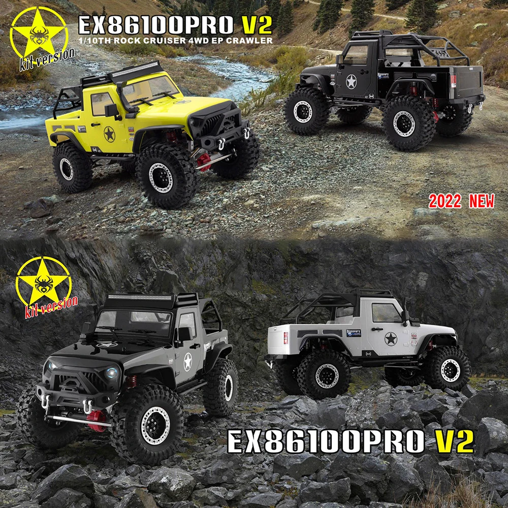 

RGT EX86100PRO V2 ROCK CRUISER 1/10 RC Simulation Electric Remote Control Model Car Crawler Adult Children's Toys