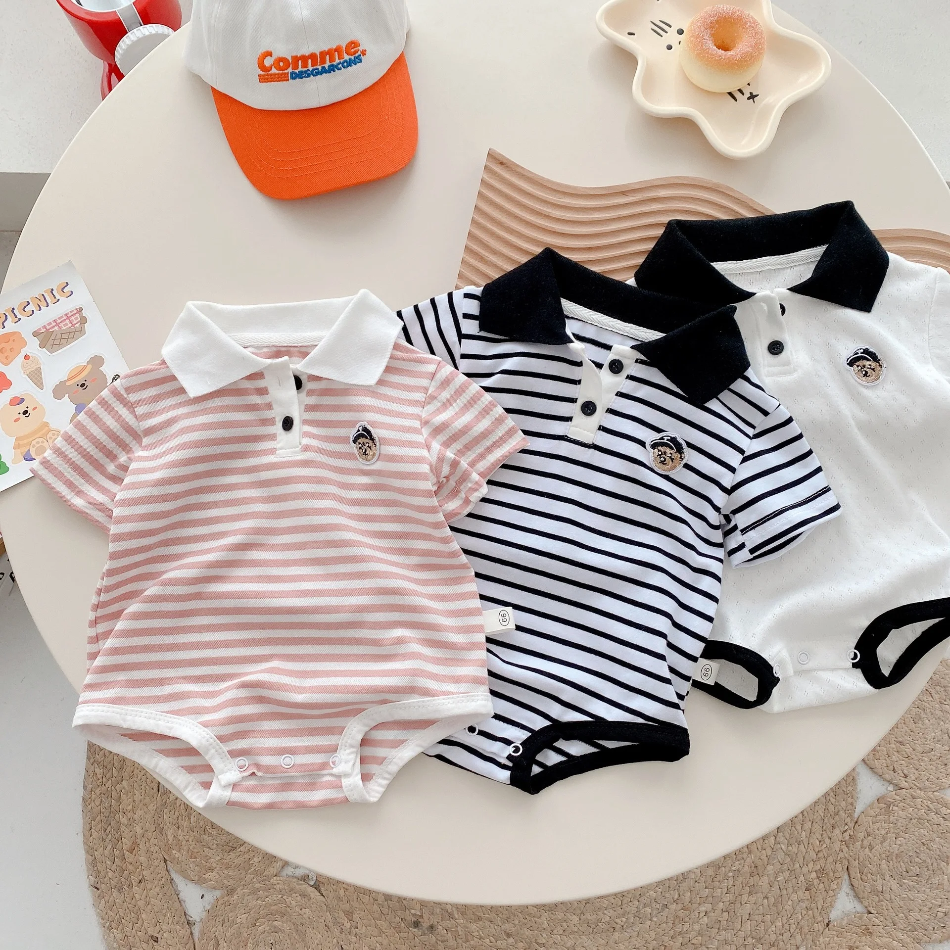 

Baby Boy Clothes Summer Baby Romper Jumpsuit Newborn Infant Boy Girl Romper Short Sleeve Cotton Toddler Playsuit Overalls 0-24M