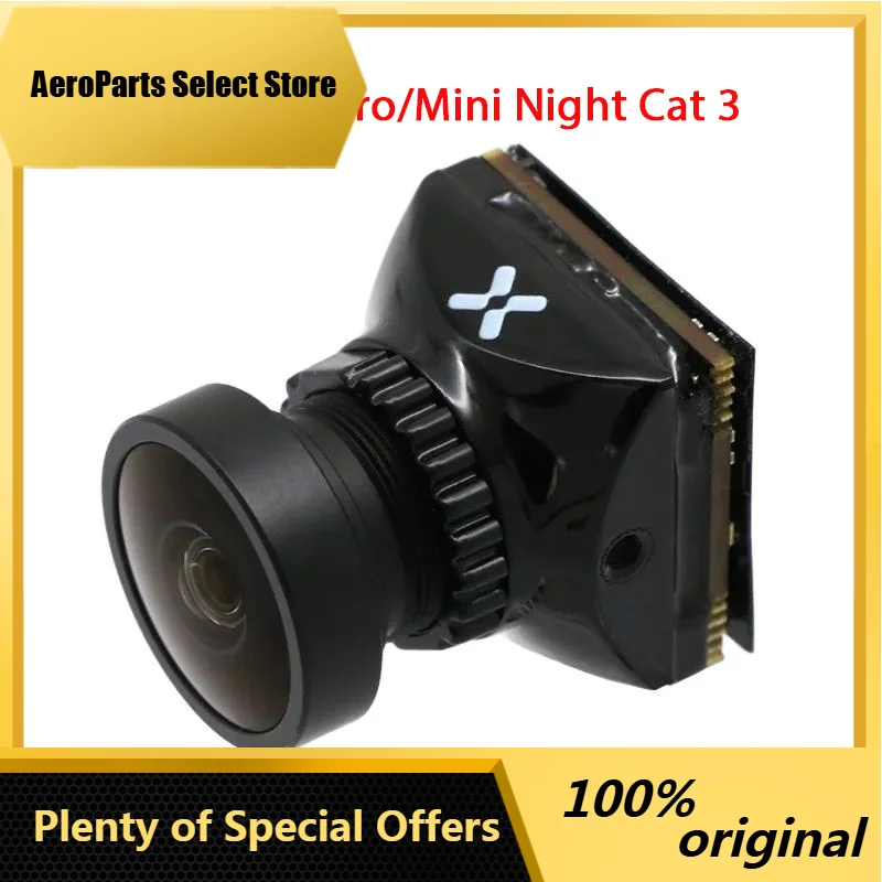 Фото Камера ночного видения AeroPartsFoxeer Micro/Mini Night Cat 3 1200TVL 0.00001 люкс с ИК-чувствительностью для дронов, радиоуправляемых FPV-машин, гоночных квадрокоптеров, пластик, 850 нм №1