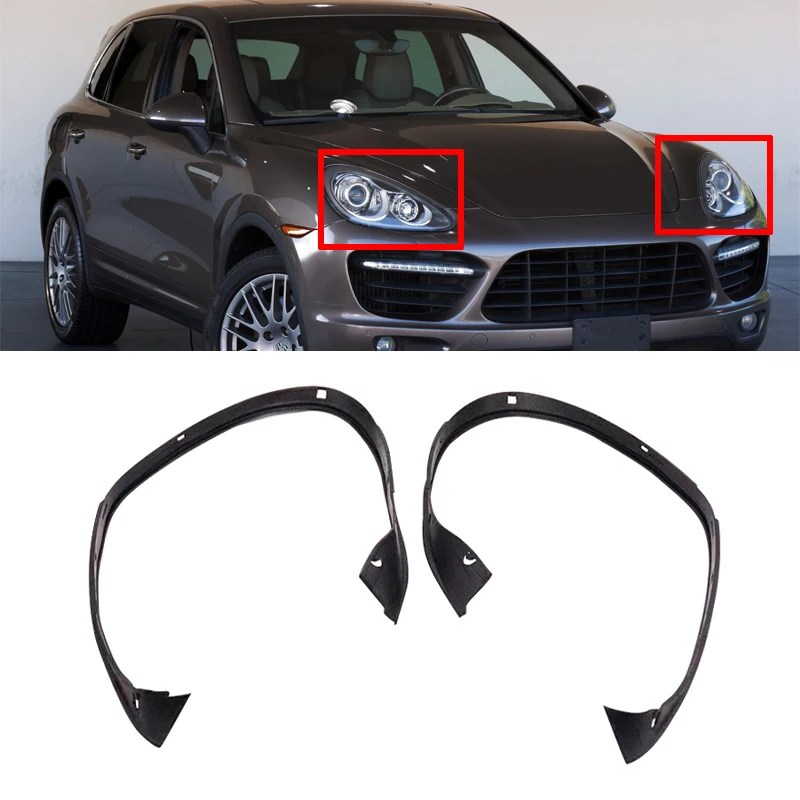 

For Porsche Cayenne 2011 2012 2013 2014 Car Headlight Rubber Sealing Strip Trim Headlamp Decorative Strip Waterproof Accessories