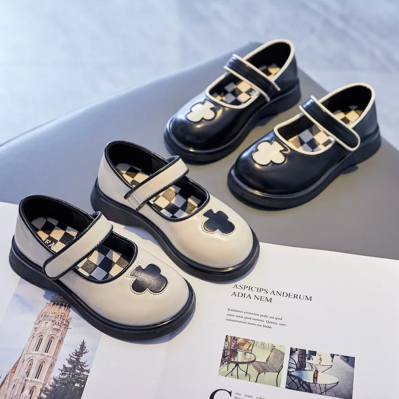

Girls Leather Shoes Square Toe Mary Janes Shoes For Baby Black Children Princess Shoes Kids Single Shoes