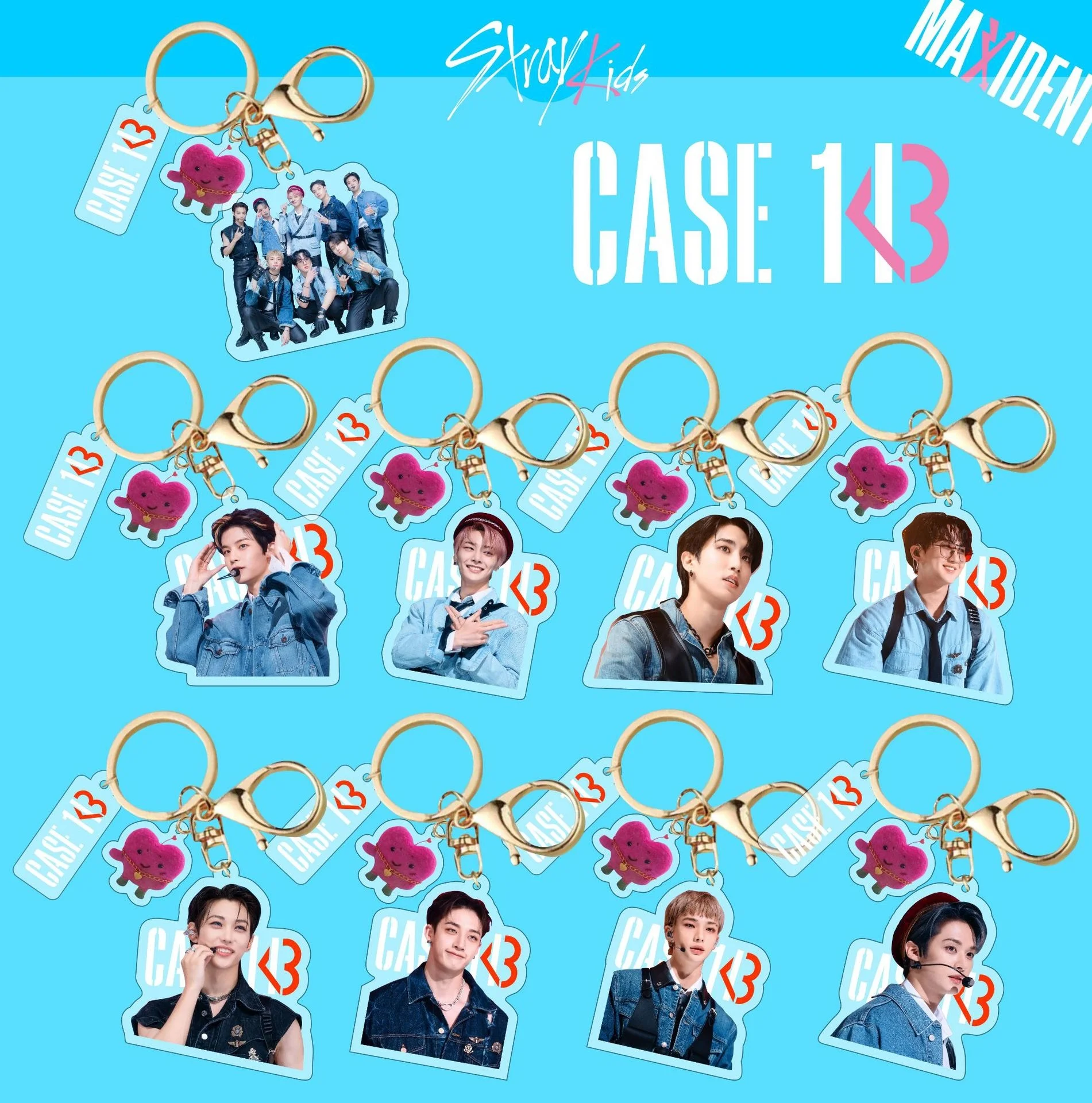

KPOP Stray Kids new album MAXIDENT acrylic keychain pendant backpack decorative accessories LEE KNOW HYUNJIN fan collectibles