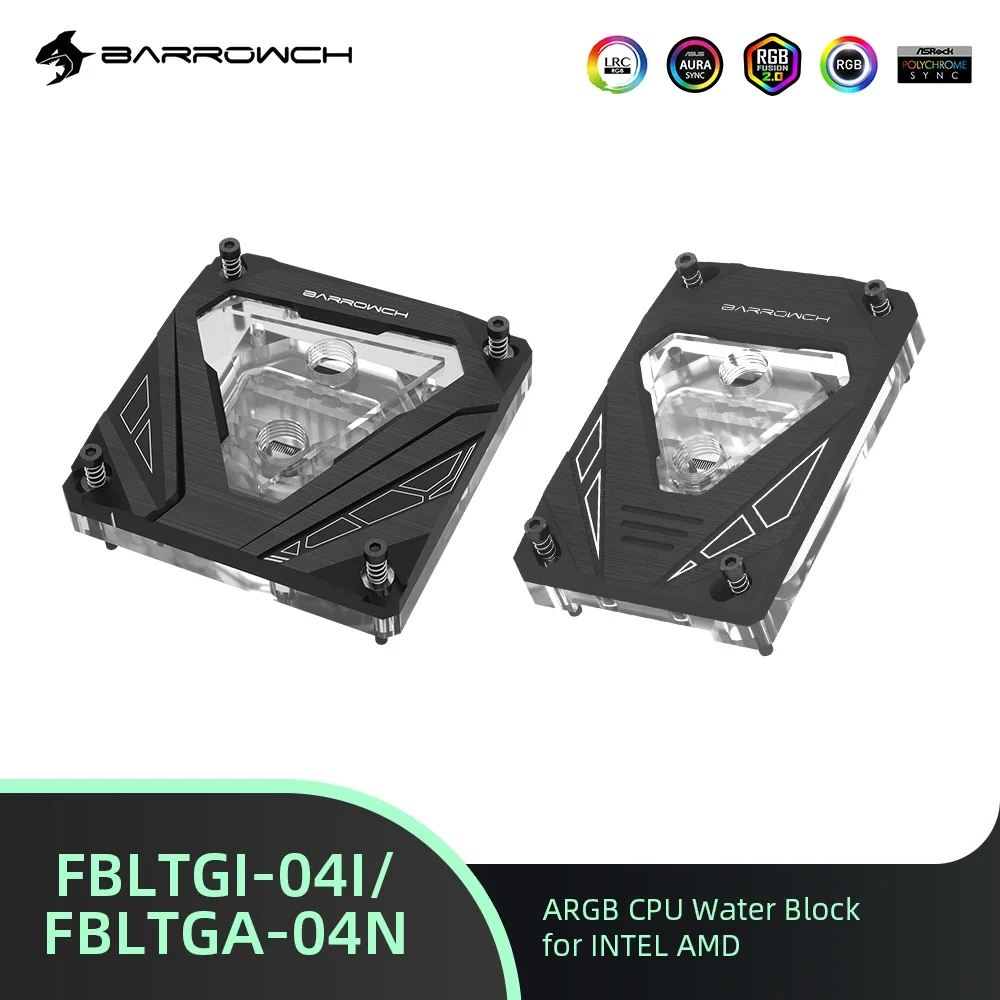 Водяной охладитель для процессора Barrowch строительный блок с жидкостным