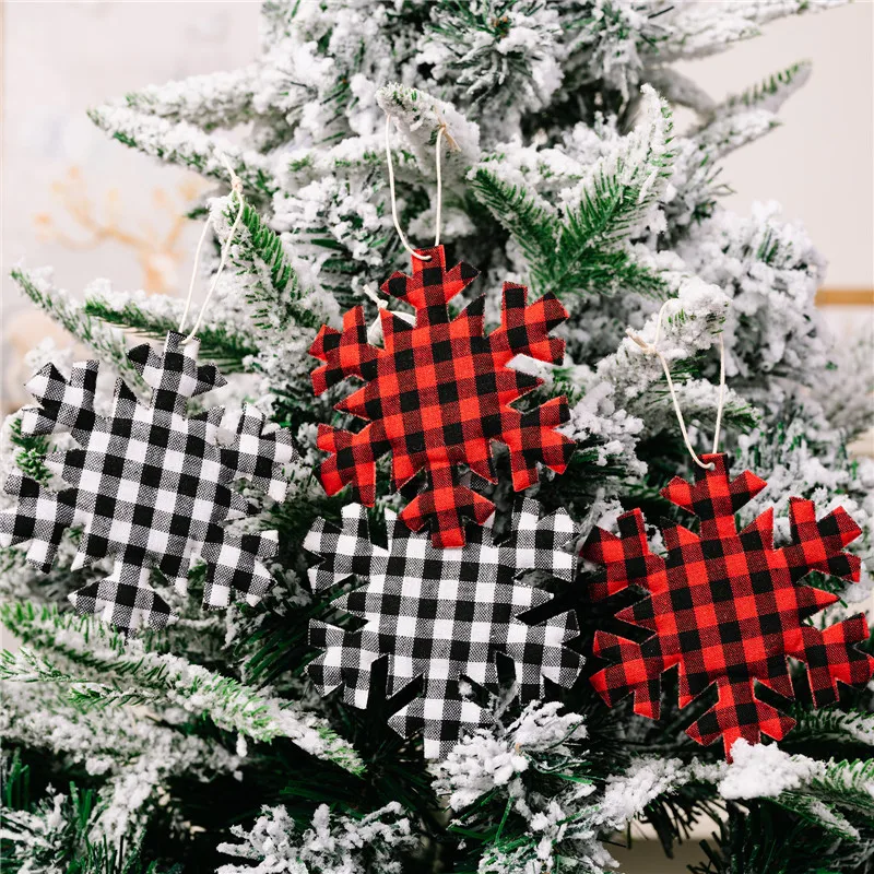 

Новогоднее и Рождественское украшение для дома, Рождественское украшение для елки, подвеска в клетку со снежинками, рождественский подарок...