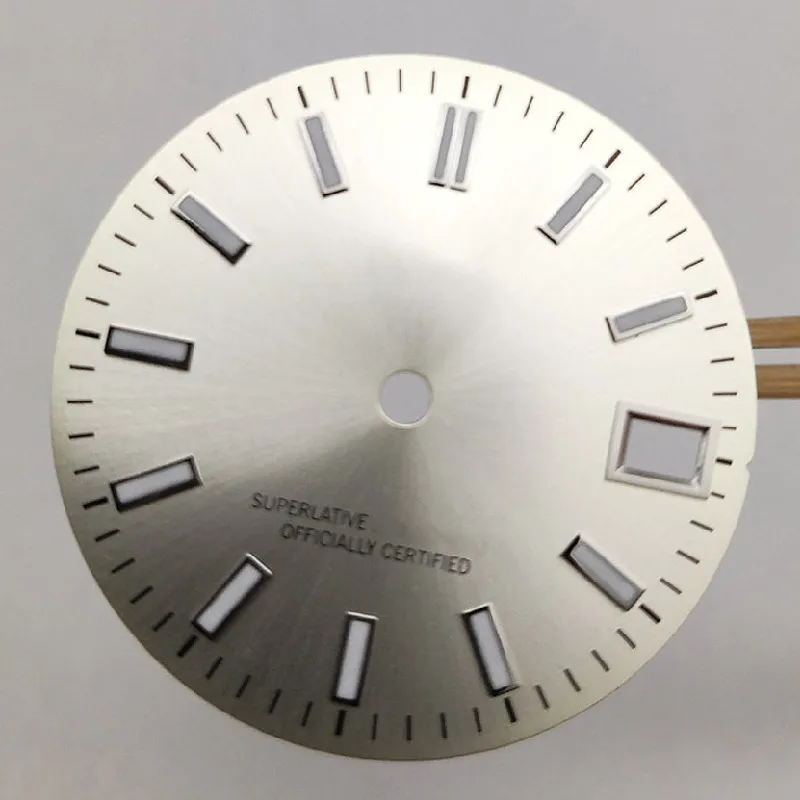 Watch Accessories nh35 dial yellow pink red blue black striped nails with green luminous for nh35/36 automatic movement Date