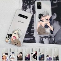 yuri on ice phone case for samsung s20 s10 lite s21 plus for redmi note8 9pro for huawei p20 clear case