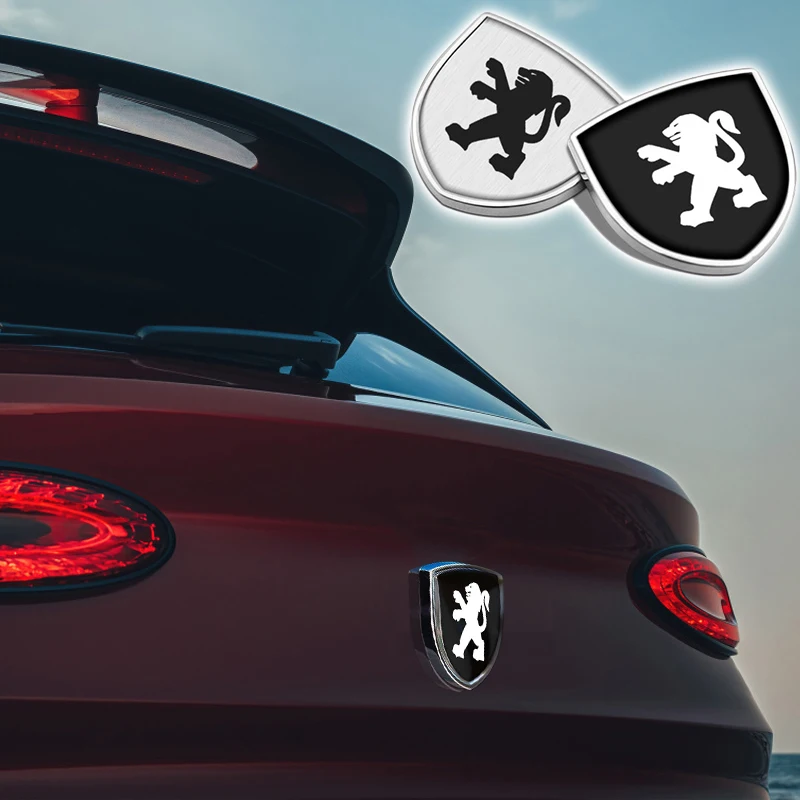 

1/2pcs Car 3D Metal Zinc Alloy Emblem Badge Stickers Decal for Peugeot 206 308 307 207 208 3008 2008 407 508 107 Car Accessories