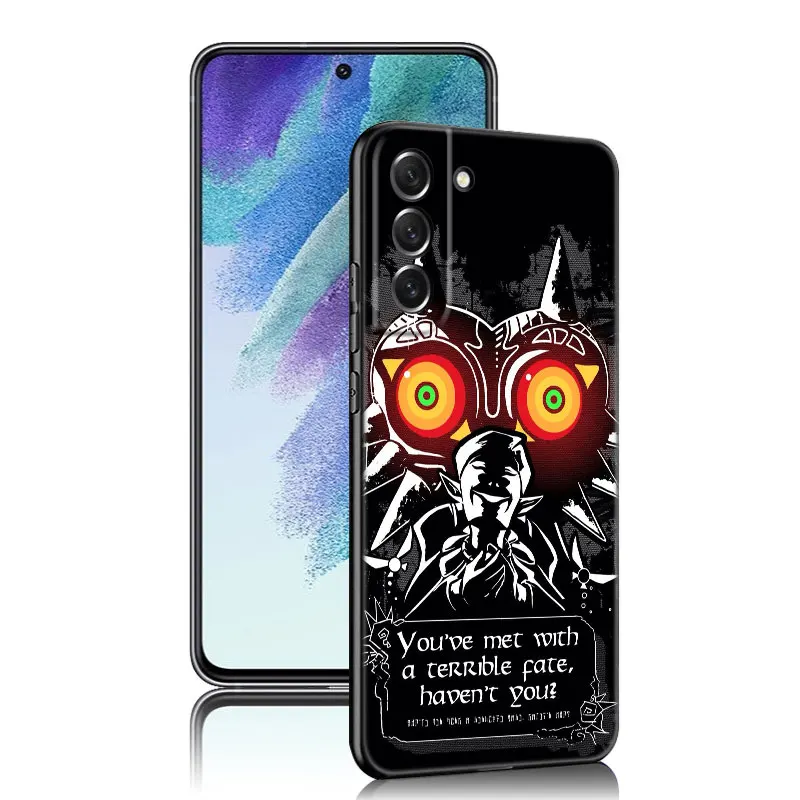 Черный силиконовый чехол Z-Zeldas для Samsung Galaxy S20 S23 FE S21 S22 S24 Ultra S10 Lite S8 S9 Plus S7 Edge