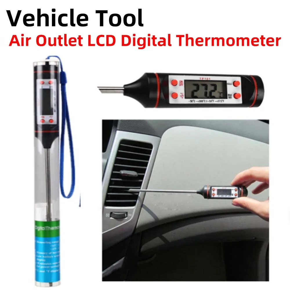 

1 шт., измеритель температуры для кондиционера автомобиля, с ЖК-дисплеем