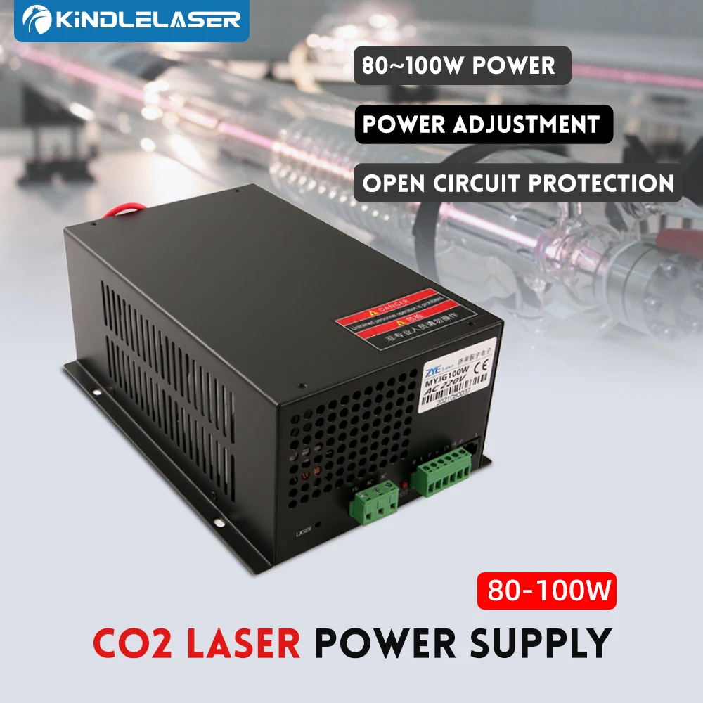 KINDLELASER 80-100W CO2 Laser Power Supply for CO2 Laser Engraving Cutting Machine MYJG-100W category