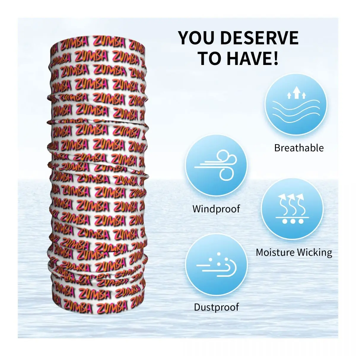 Пользовательские Z-zumbas танцевальный фитнес узор шеи гетры для мужчин и женщин