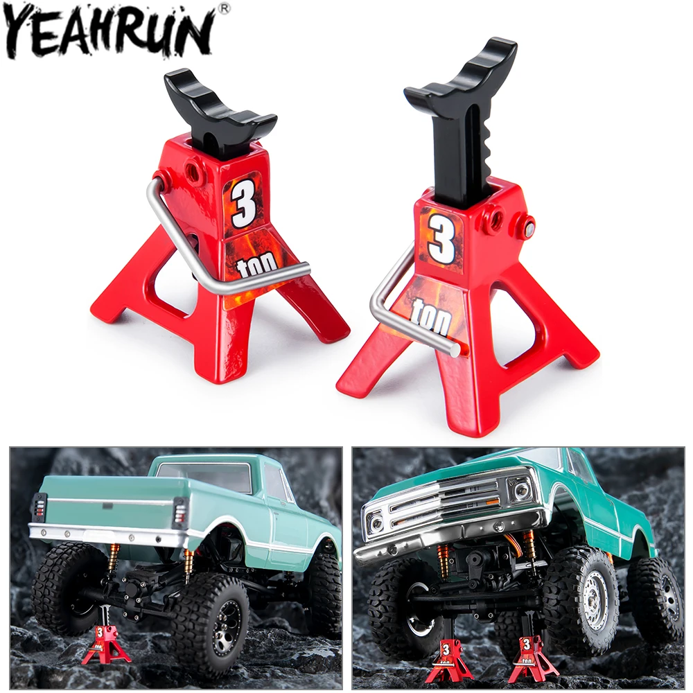 

YEAHRUN Metal Jack Stands Lift Rack Repair Tools Height Adjustable for 1/18 1/24 RC Crawler TRX4M Axial SCX24 AX24 FMS FCX24