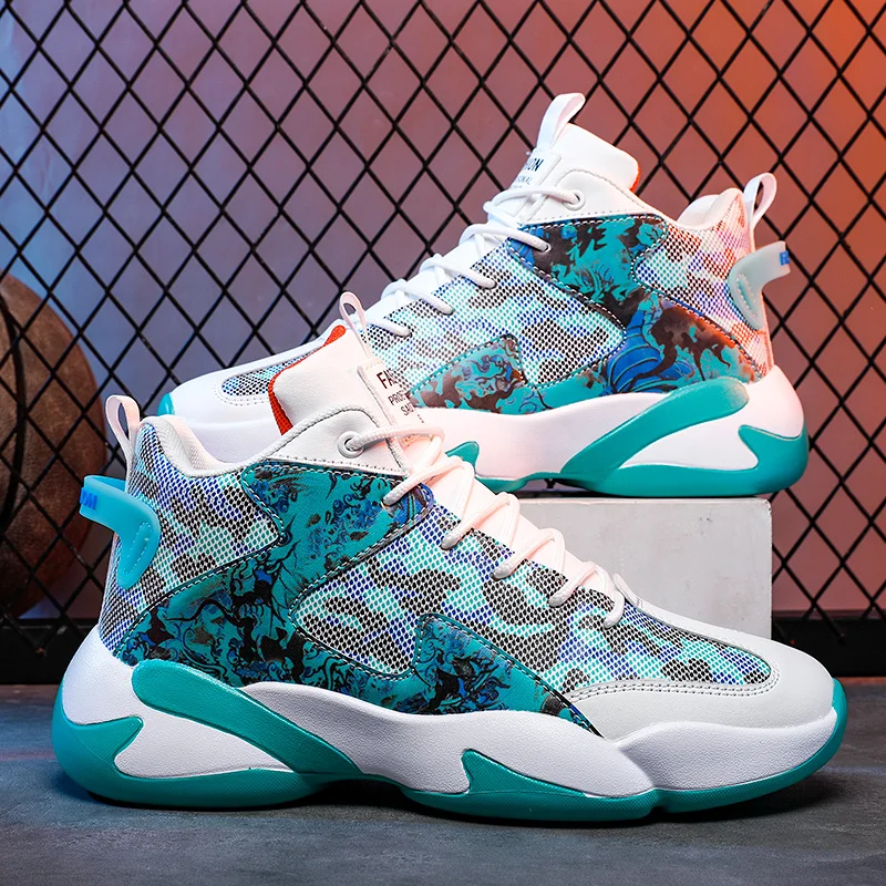 Cheap Basketball Shoes For Men Fashion High top Sneakers Men Cushion Platform Sport Shoes Street Culture Basketball Sneakers Men