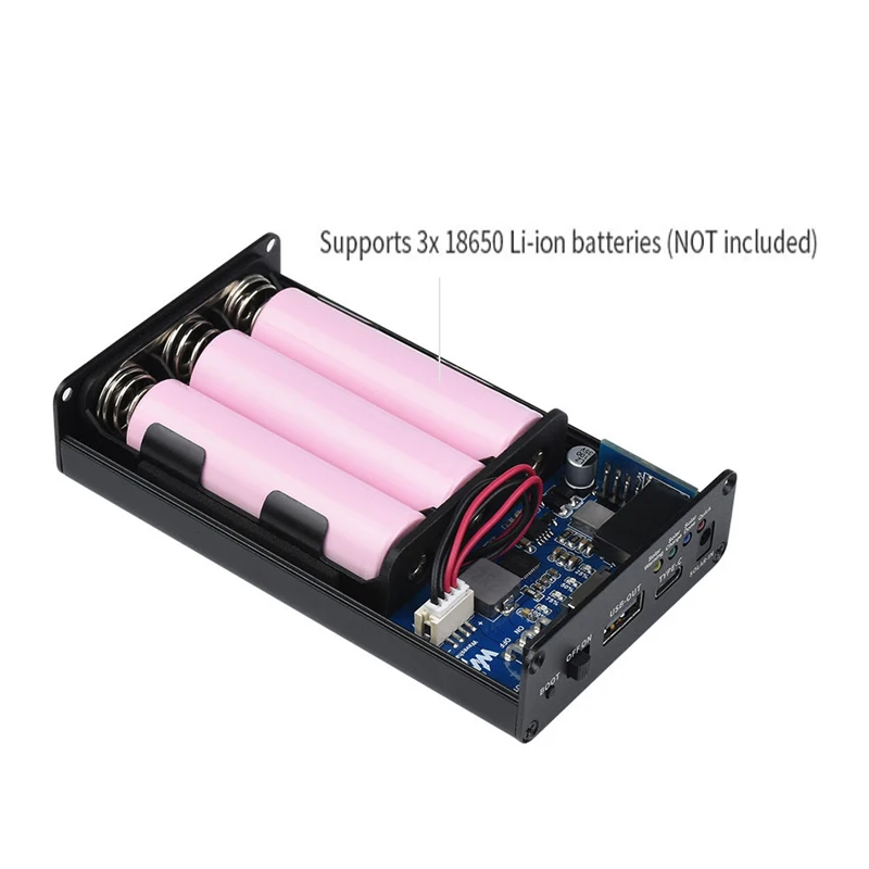 Менеджер солнечной энергии (C) поддерживает 3 батарей 18650 (не входит в комплект)