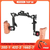 hdrig extension type arm shoulder rig m6 arri rosette mount handle kit wooden handle grip for camera cage kit