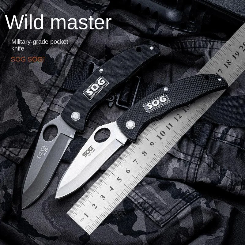 

SOG Soge Folding Knife Pocket Knife G10 Handle Camping Outdoor Knife Pocket Knife