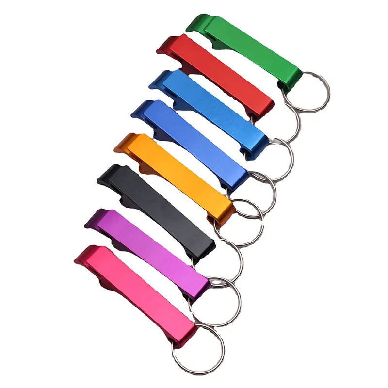 20Pcs Household Home Beer Can Opener Wine Opener Stainless Steel Bottle Opener Keychain Bar Tool Drink Opener Brewery
