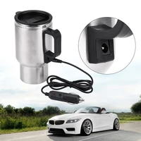 12v 450ml car electric stainless steel travel heating cup coffee tea cup temperature heated thermal mug electric appliances