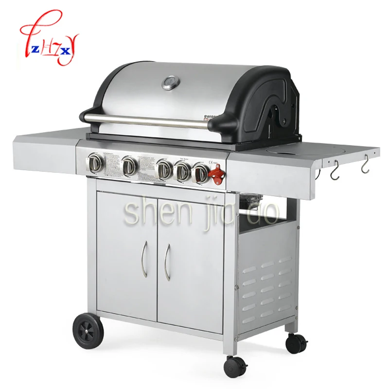 

Outdoor/household gas stove Stainless steel Multi-function four-grid grill exports, 4 stoves 1pc