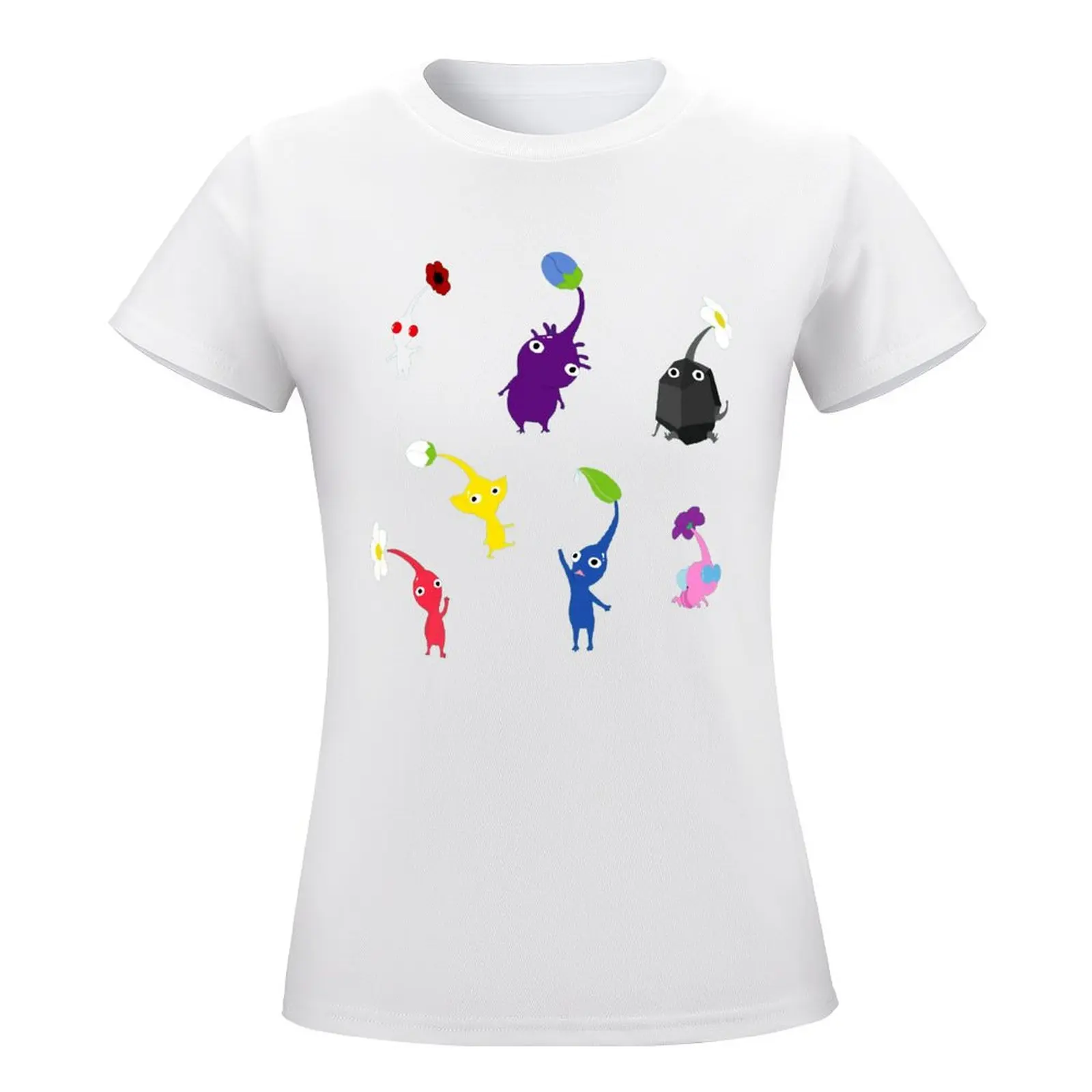 Классическая футболка Pikmin с круглым вырезом Веселая Необычная для фитнеса