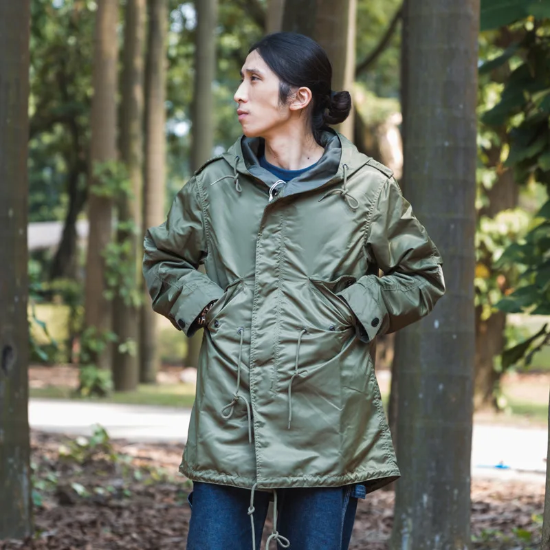 Куртка Amekaji M51 Мужская водонепроницаемая ветровка рыбий хвост в стиле ретро