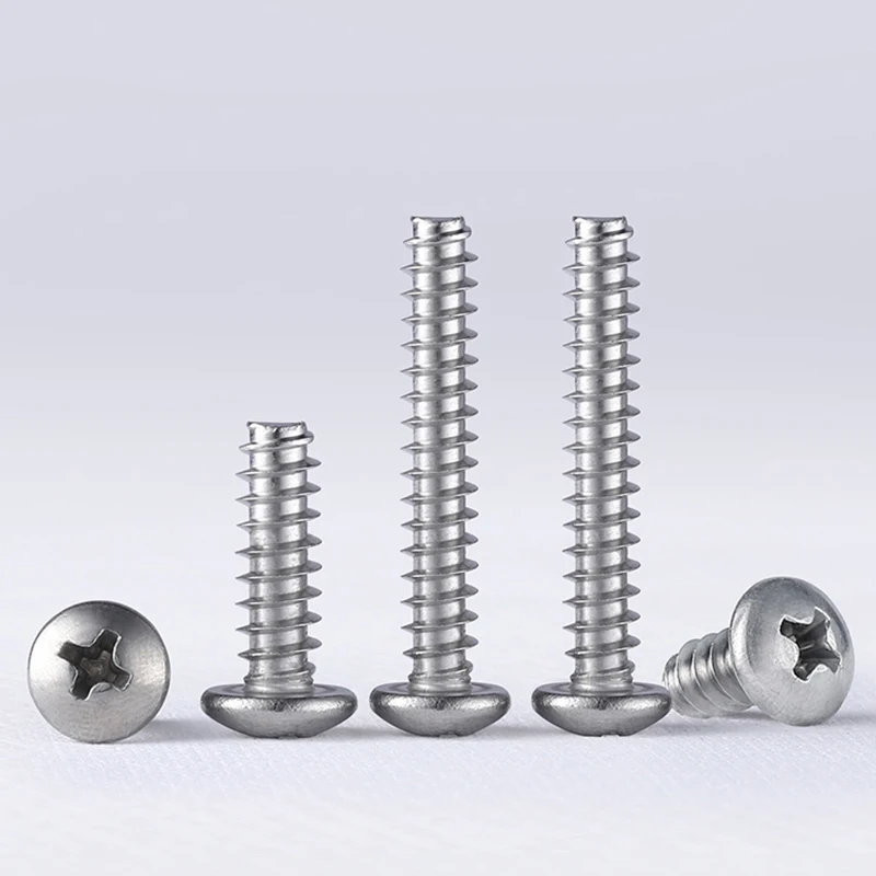 

50/500pcs 304 Stainless Steel Cross Countersunk Head Flat Head Flat Tail Self-Tapping Screws Wood Screws M2M2.2M3M4 Length4-16mm