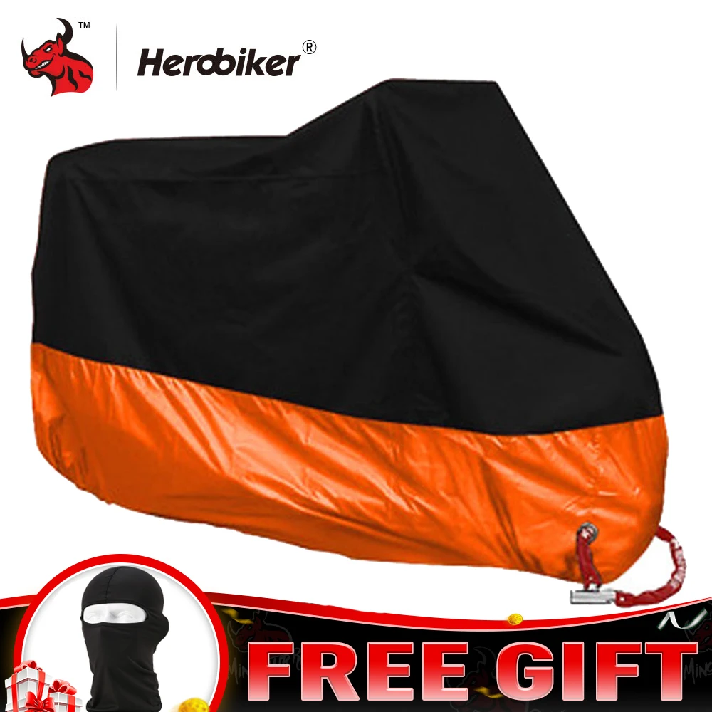 

Чехол для мотоцикла HEROBIKER, водонепроницаемый непромокаемый чехол для мотоцикла с УФ-защитой, летняя Солнцезащитная Крышка для скутера и велосипеда