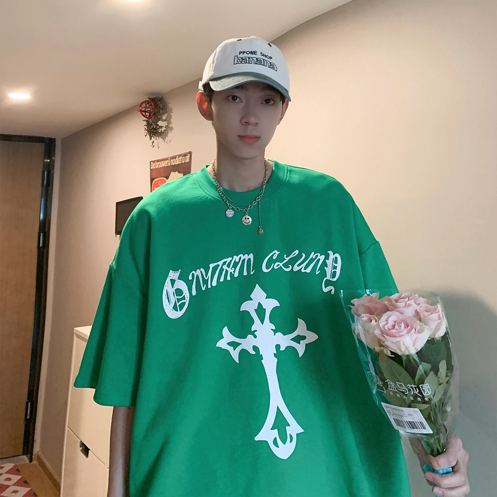 Футболка женская оверсайз с принтом Креста Уличная Одежда для танцев топ в стиле