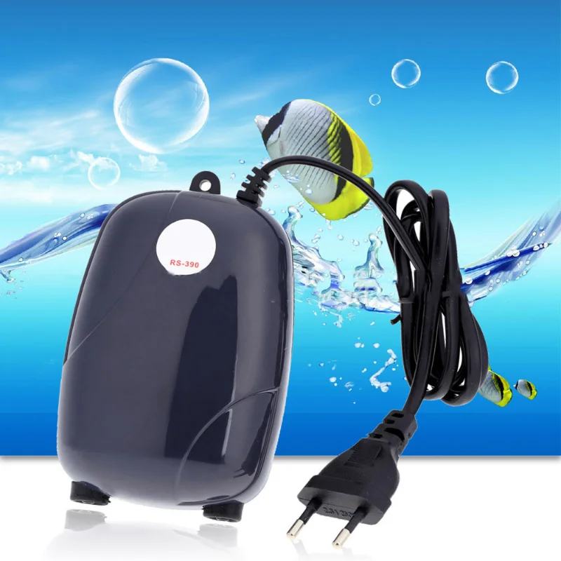 

3W 5W Silent Adjustable Aquarium Air Pump 220V Fish Tank Oxygen Air Accessories Fish Aquatic Single Double Outlet Supplies