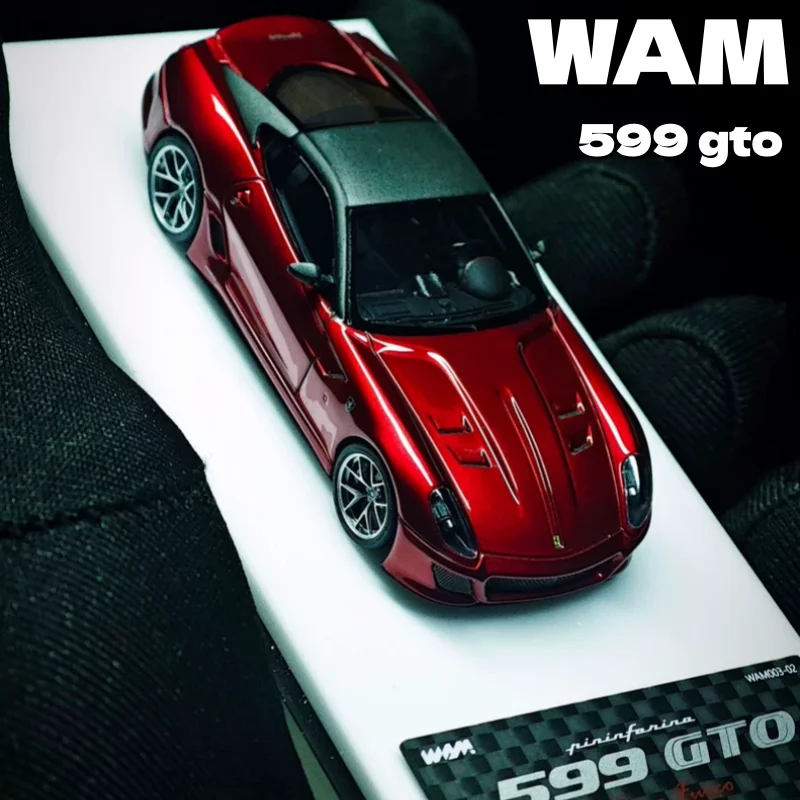 Фото В наличии WAM 1:64 599 gto Rosso Fuoco, миниатюрная модель автомобиля из смолы, декоративный предмет для взрослых, игрушка для мальчиков, подарок на день рождения для детей. №1
