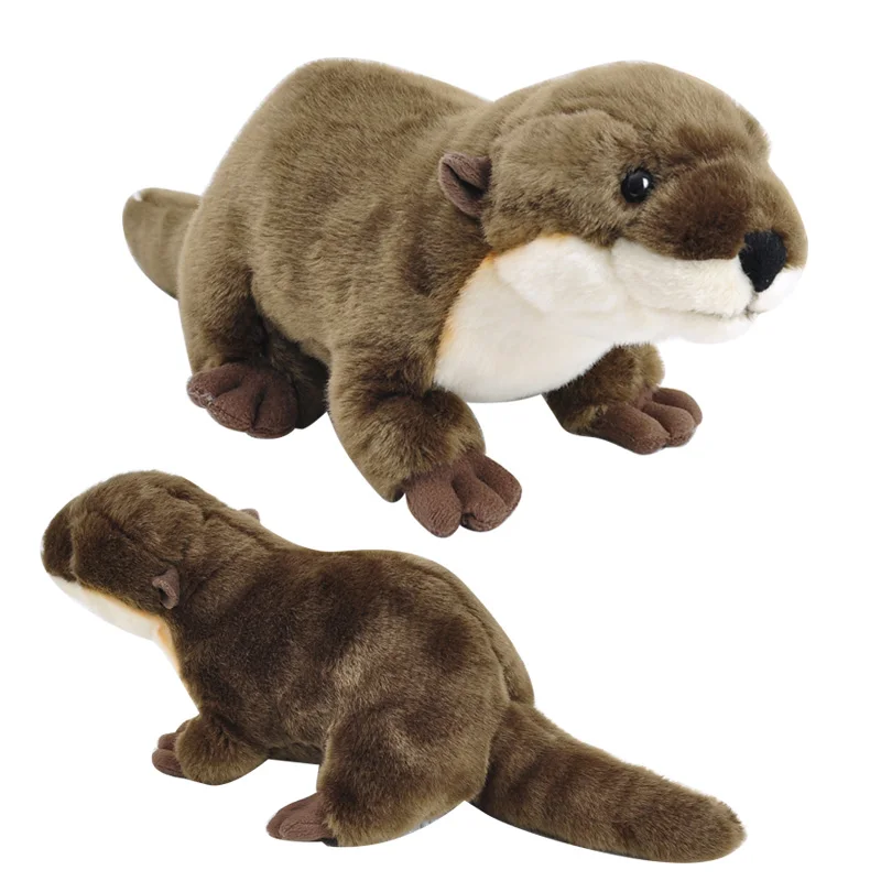 

46cm Simulation Otter Plush Toy Lifelike Stuffed Animal Plush Toy Soft Doll for Children Birthday Christmas Gift