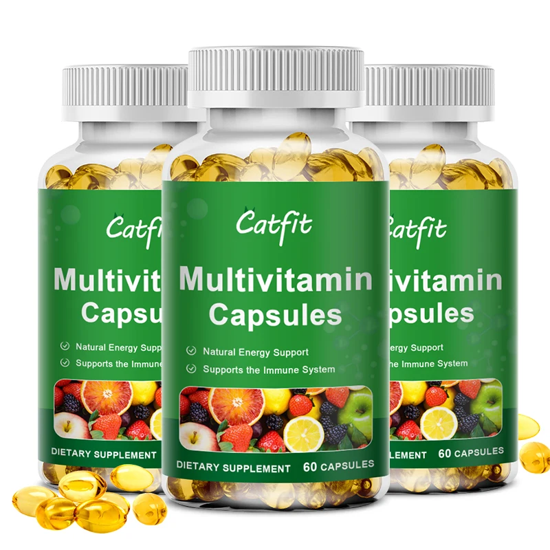 

Catfit Multivitamin Capsules Vit A VB VC VD VE Improve Energy Performance Heart Joint Health Vitaminas Supplements For Men&Women