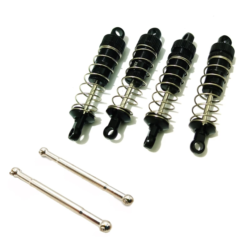 

2Pcs 53mm RC Car Driving Shaft for HS 18301 1/18 RC Car with 4Pcs Front Rear Shock Absorber for WPL C14 C24 MN D90 HS