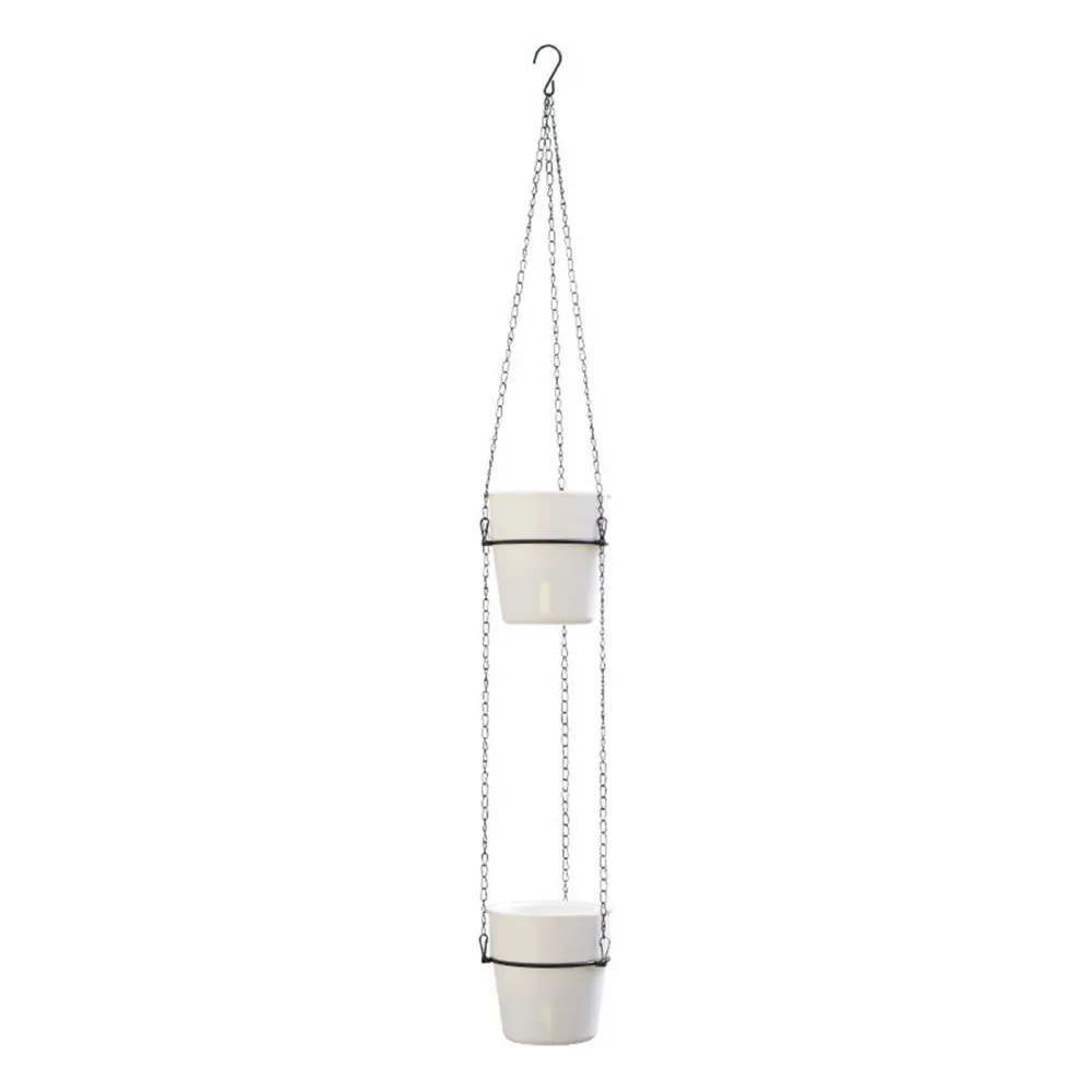 

Home decorationPlant Hanging Basket Flower Pots Garden Decorate Automatic Double-layer Iron Chain Flowerpot