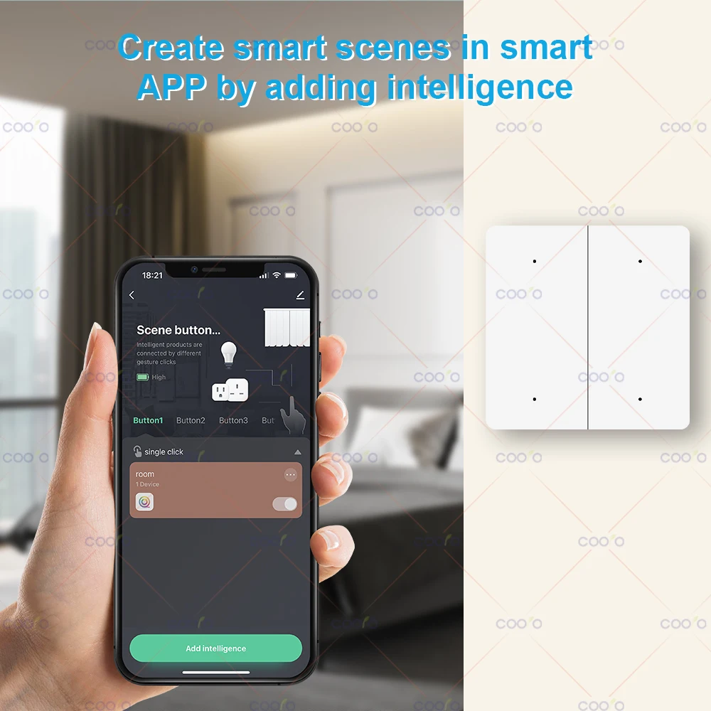 Умный переключатель сцены ZigBee, 4 группы, 12 переключателей сцен, кнопочный контроллер, сценарий автоматизации с питанием от батареи для Zigbee2mqtt (art.: 3920cd58591ad) - 3920cd58591ad