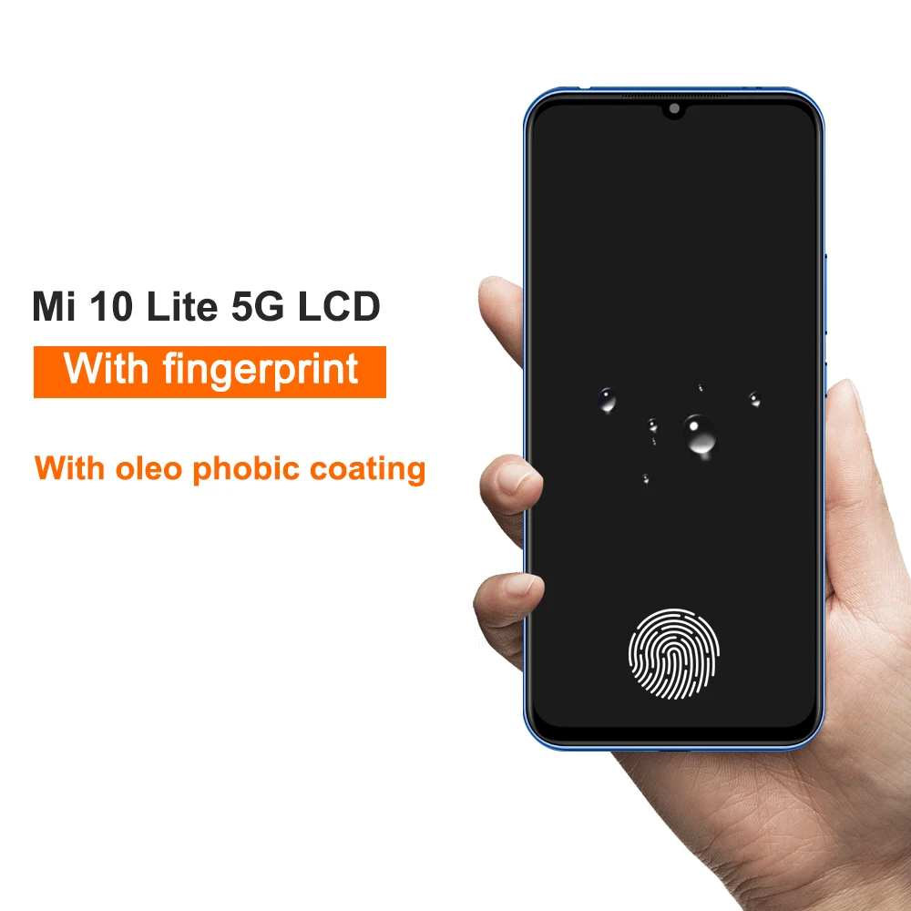 Cena 6.57 ''oryginalny Dla Xiaomi Mi 10 Lite Wyświetlacz LCD Dotykowy Zamiana Digitizera Ekranu M2002J9G Lcd Dla Xiaomi Mi 10 Lite 5g Lcd