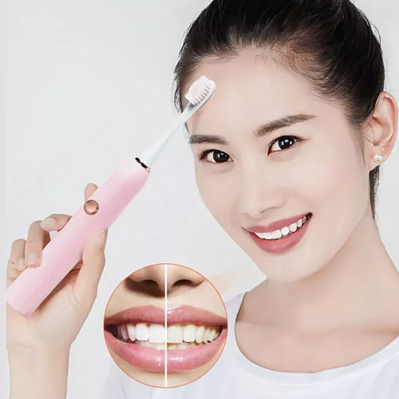 

NEW2023 Electric Toothbrush Rechargeable Black White Sonic Teeth Brush Hygiene IPX7 Waterproof Battery Model Sonic Toothbrush J2