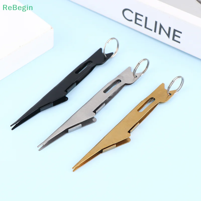 

1 шт. инструмент для быстрого завязывания, щипцы из нержавеющей стали, многофункциональный резак для лески, устройство для завязывания крючков вручную, рыболовный крючок для завязывания проводов